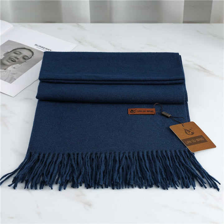 Cachecol Pashmina Azul