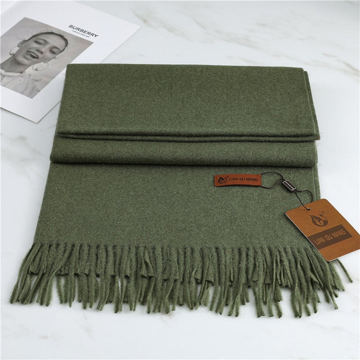 Cachecol Pashmina Verde militar 